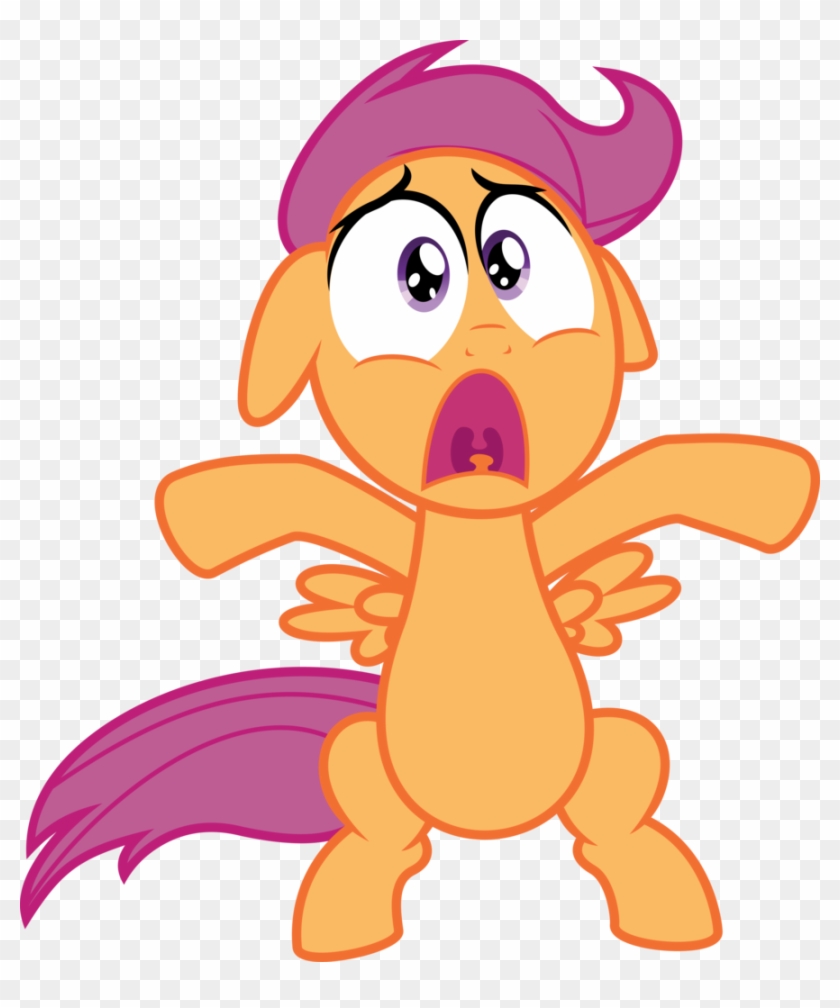 Deadparrot22, Open Mouth, Safe, Scared, Scootaloo - Cartoon #1605905