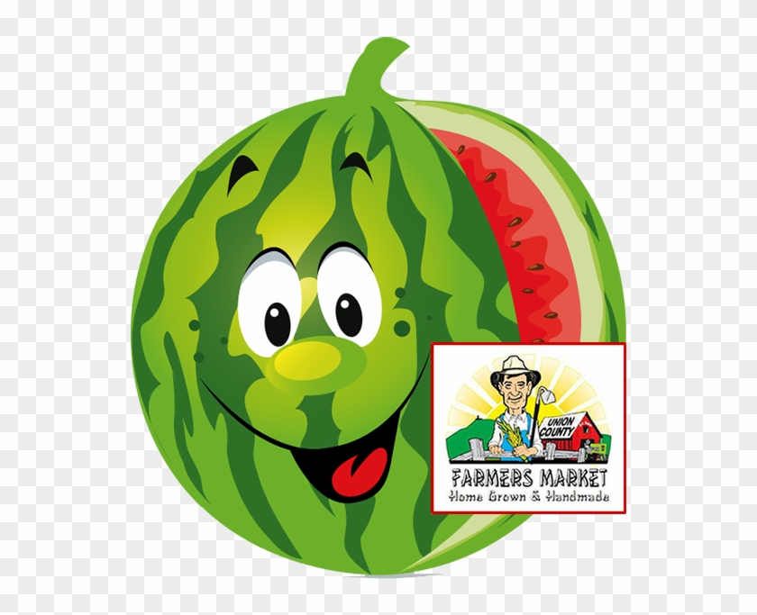 Watermelon Day At Union County Farmers Market - Vegetables Clipart With Face #1605943