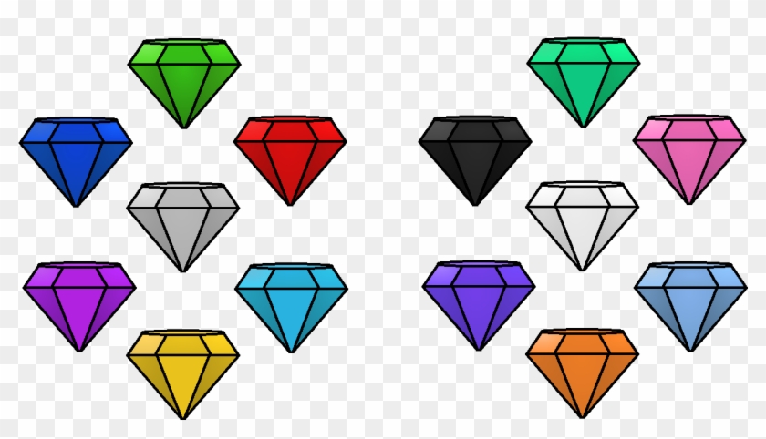 Emerald Clipart Chaos - All Colors Chaos Emeralds #1605944