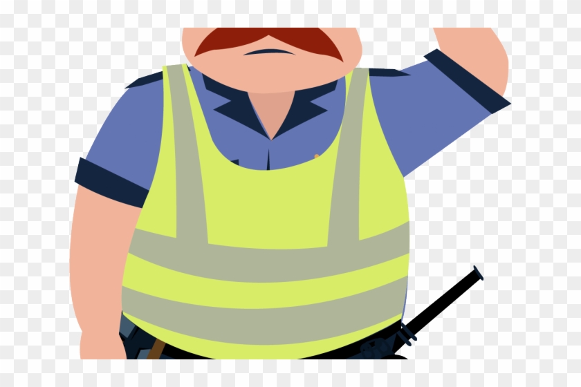 Traffic Clipart Chaos Person - Security Guard Cartoon #1605961