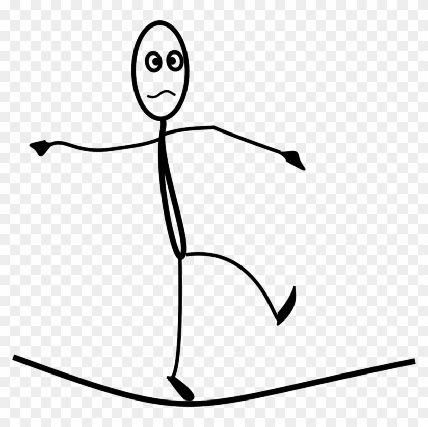 Learning To Balance - Clip Art Tight Rope #1606219