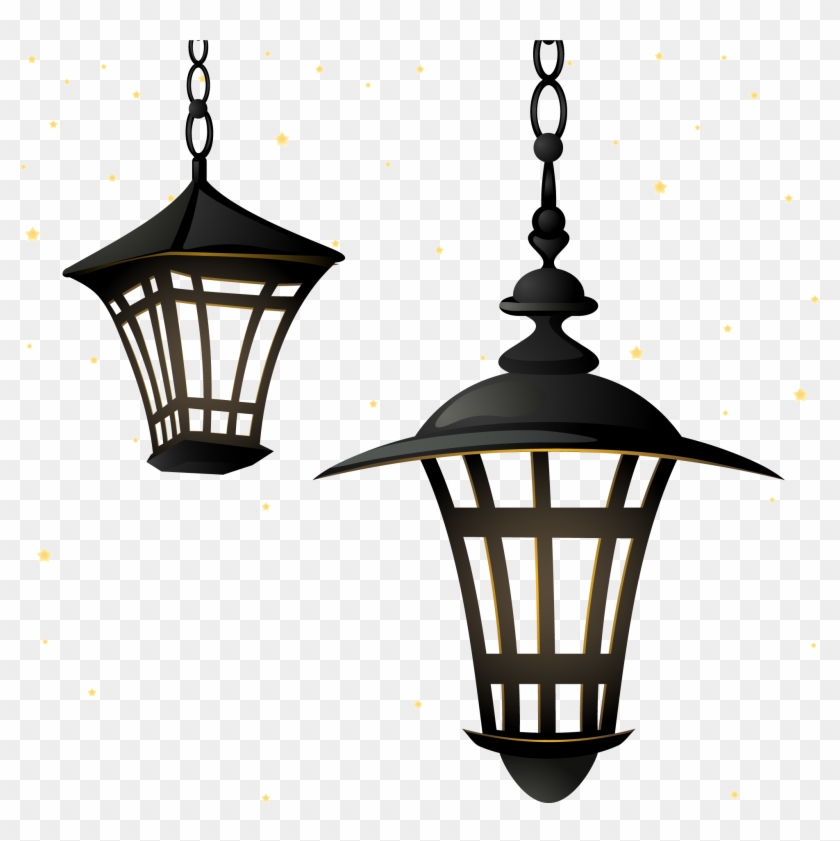 Vector Street Light Lamp Chandelier Lighting Retro - Vector Lampion Ramadhan Png #1606486