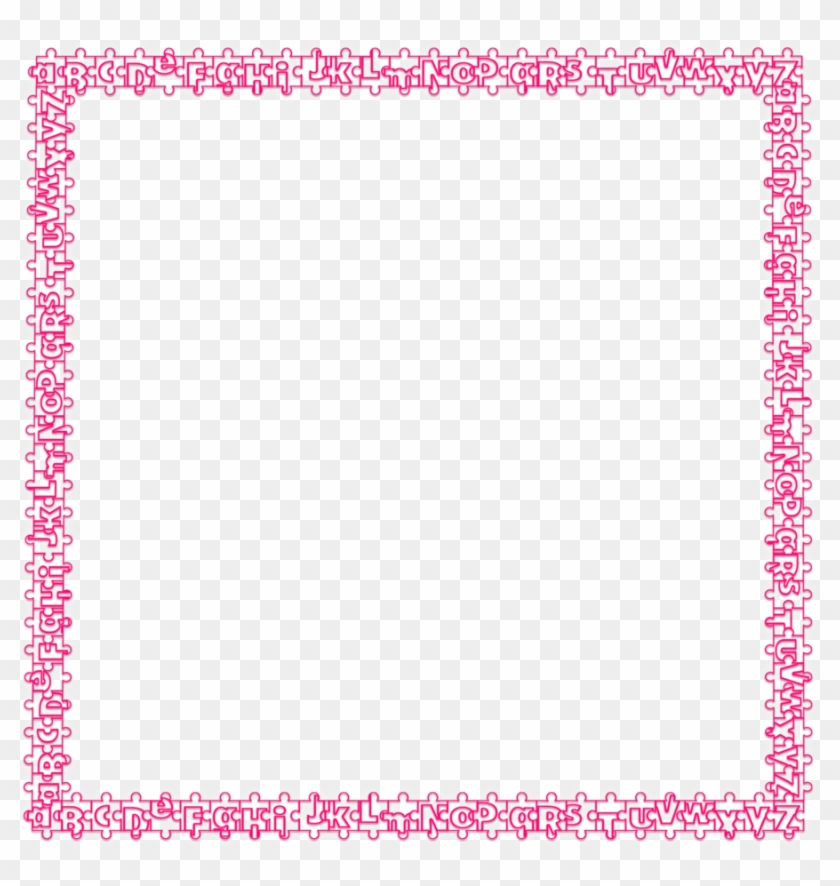 Cute Bordered Paper Clipart Printing And Writing Paper - Pink Glitter Frame Png #1606504