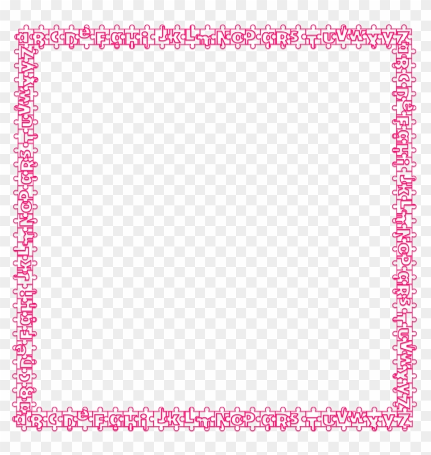 Cute Bordered Paper Clipart Printing And Writing Paper - Pink Glitter Frame Png #1606504