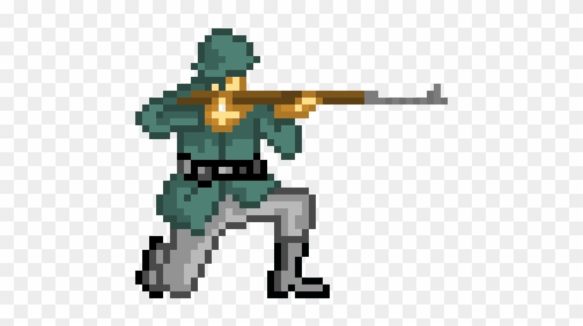 Ww2 German Infantary - Pixel Art Ww2 Guns #1606529