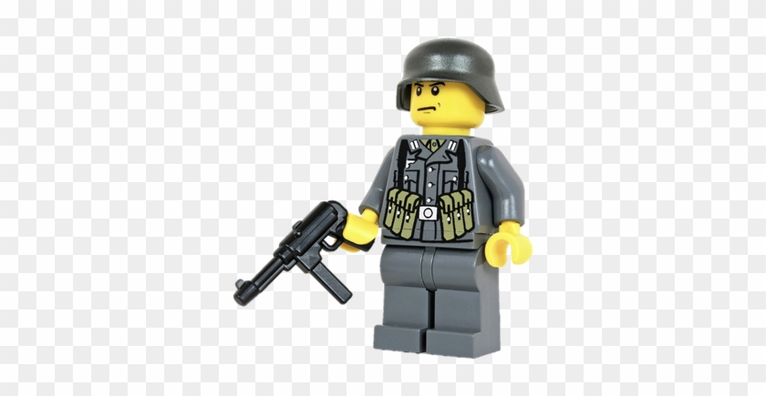 Ww2 German Soldier With Mp40 Dark Gray Ministry Of - Lego Wwii German Soldier #1606553