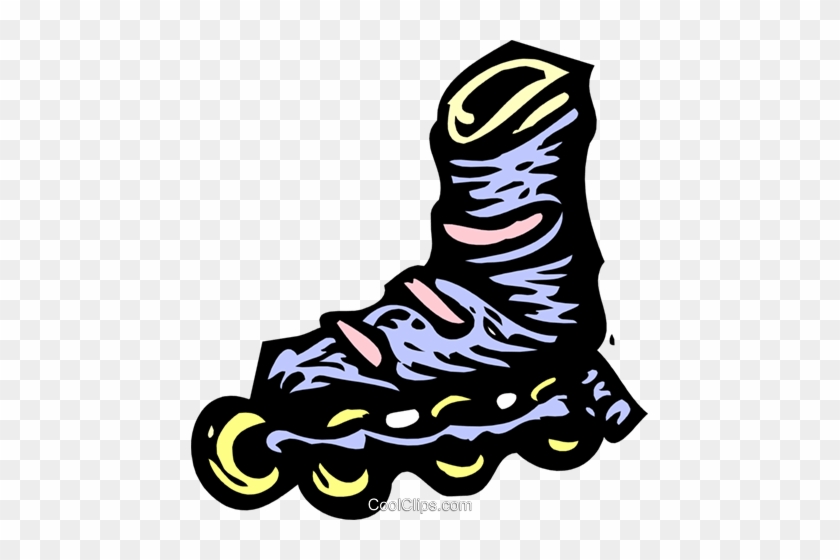 Roller Blades Royalty Free Vector Clip Art Illustration - Roller Blades Clip Art #1606577