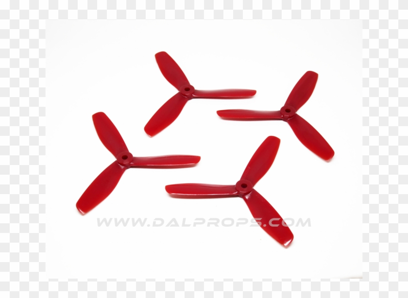 4x Red Dalprop 3-blades 5045bn Bull Nose Propellers - Dalprop #1606610