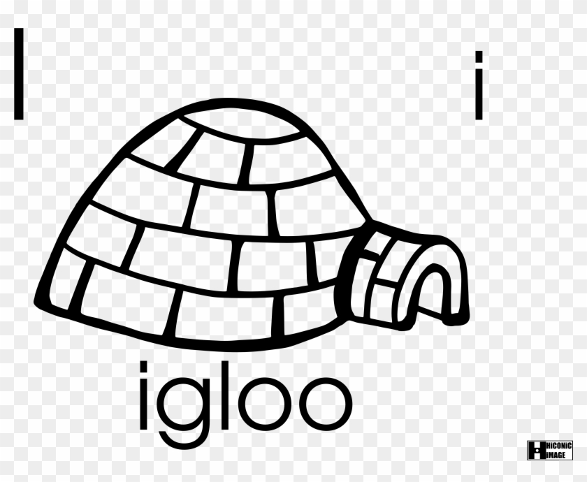 Vector Black And White Download Phonics Flashcards - Igloo Vowel #1606704