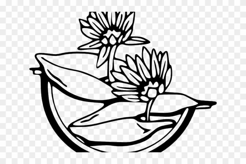 Water Lily Clipart Diagram - Water Lily Clip Art #1606709