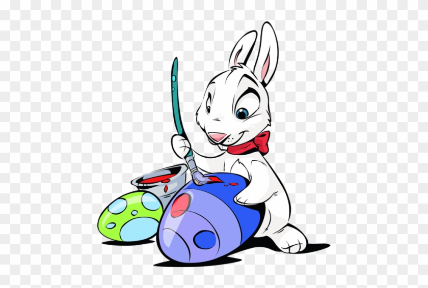 Easter Bunny Painting Eggs Transparent Png - Easter Bunny Painting Eggs #1606866