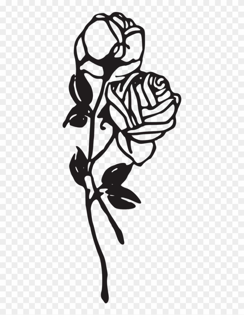 Vector,flower Vector, - Rose Clip Art Black And White Png #1606945