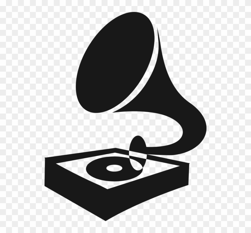 Vector Illustration Of Gramophone Phonograph Record - Gramofone Vetor Png #1606961