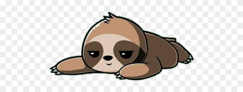 Freetoedit Cute Kawaii Lazy Sloth - Transparent Cartoon Sloth #1606996