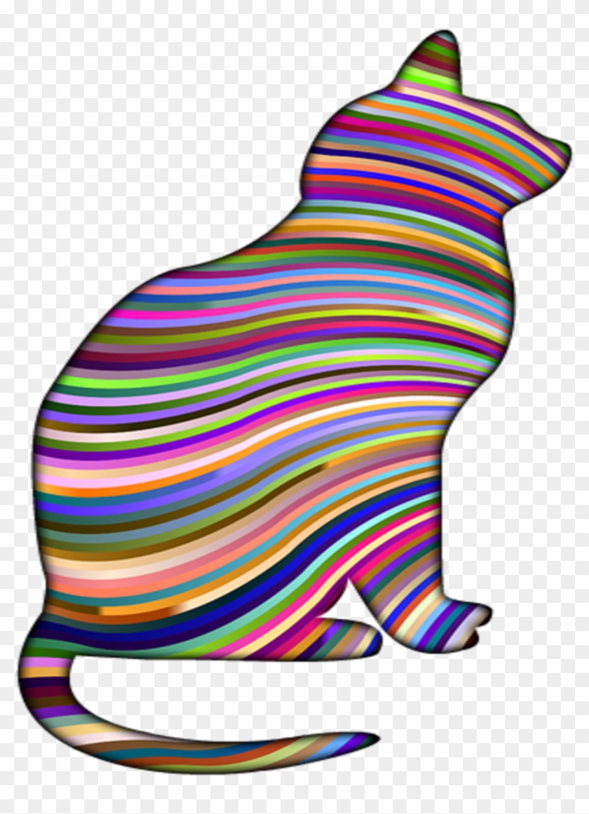 Cat Colors Silhouettes - Siluetas De Gatos De Colores #1607004