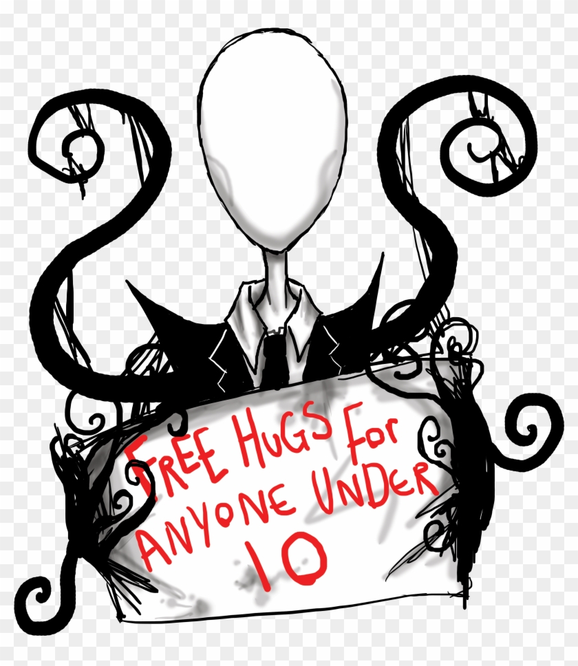 Nyone Unde Slenderman Black And White Text Font Clip - Illustration #1607065