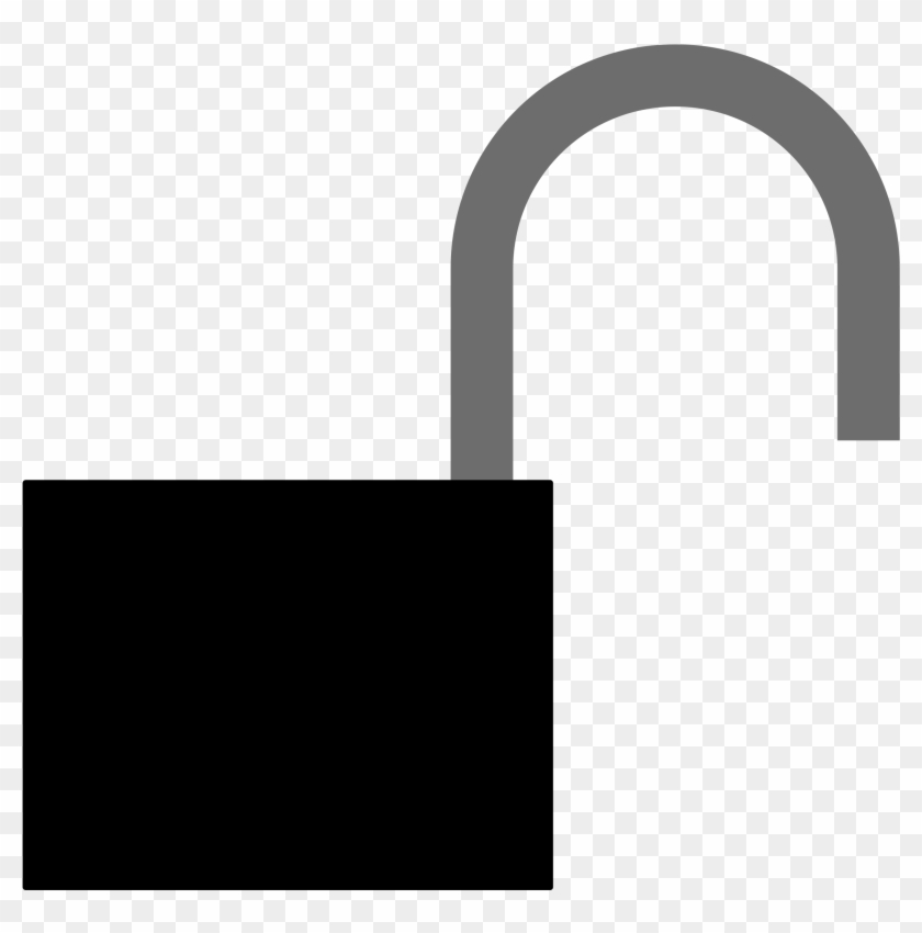 Padlock Clipart Simple - Unlock Clipart #1607178