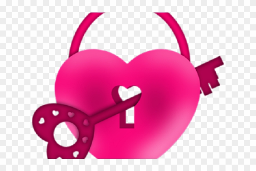 Padlock Clipart Heart - Purple #1607186