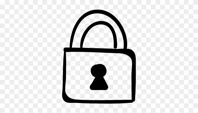 Locked Padlock Vector - Un Candado Para Colorear #1607197