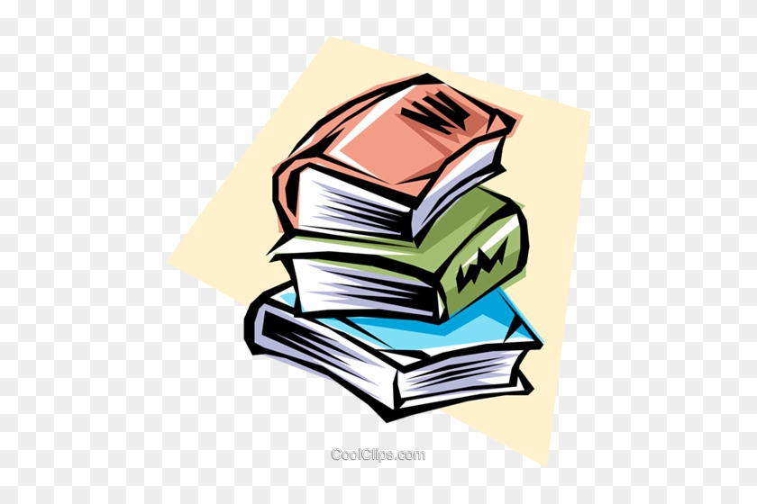 School Books Royalty Free Vector Clip Art Illustration - Books Clip Art #1607254