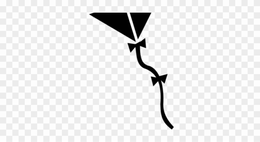 White Clipart Kite - Silhouette #1607258