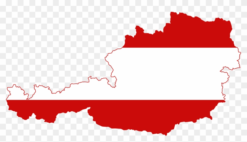 Austria Clipart - Austria Flag And Map #1607321