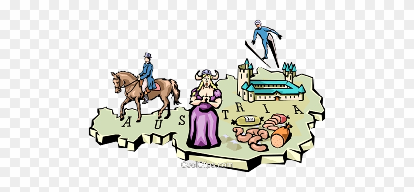 Austria Royalty Free Vector Clip Art Illustration - Cartoon #1607331