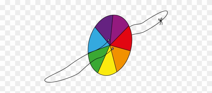 Thread The String Through The Holes And Tie It In A - Colour Spin Wheel #1607475