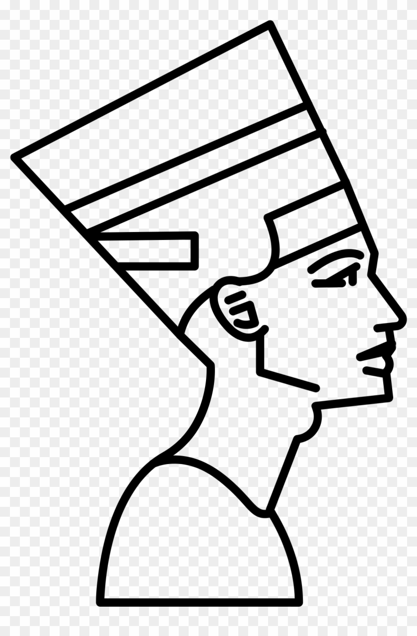 Clip Art Royalty Free File Mark Svg Wikimedia Commons - Nefertiti Bust Drawing #1607497