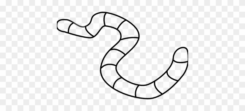 Graphic Black And White Download Wallpaper Worm Clipart - Outline Of A Worm #1607545
