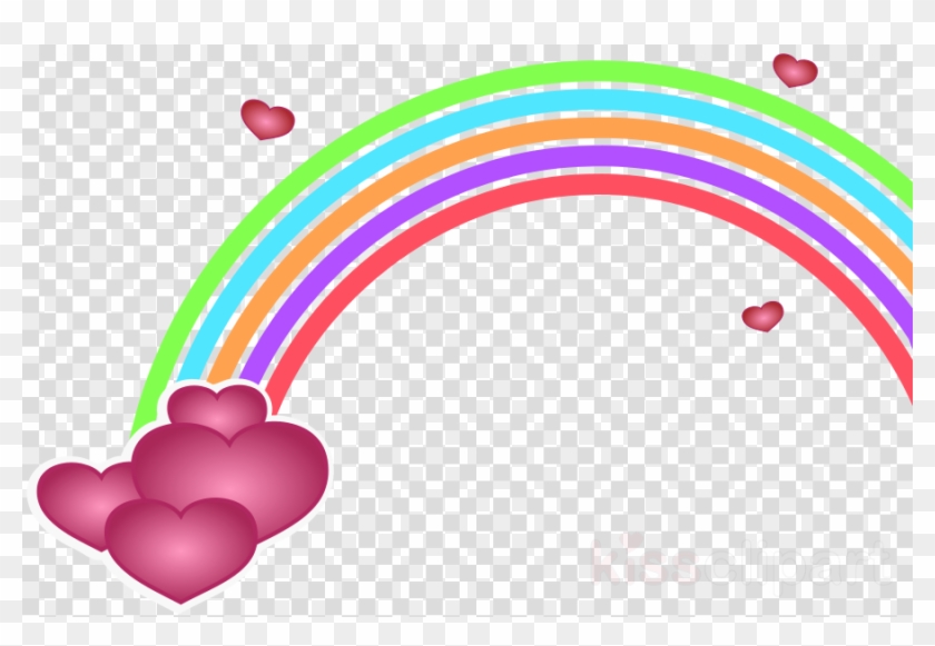 Valentine's Day Clip Art Clipart Vintage Valentines - Rainbow With Transparent Background #1607551