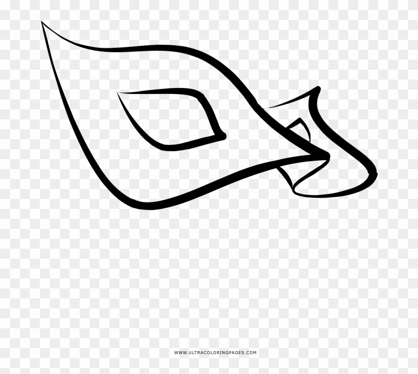 Eye Mask Coloring Page - Line Art #1607561