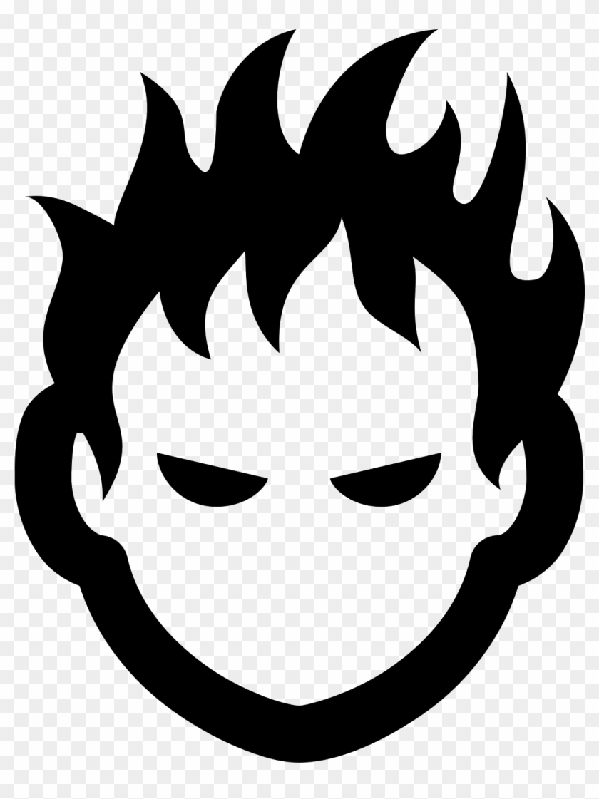 Human Torch Clipart Cool - Human Torch Logo Black And White #1607709