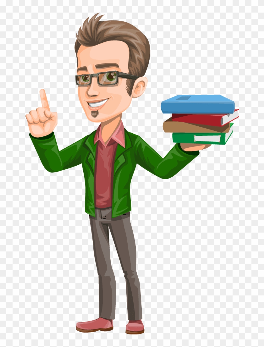 Smart Guy Cartoon - Free Transparent PNG Clipart Images Download