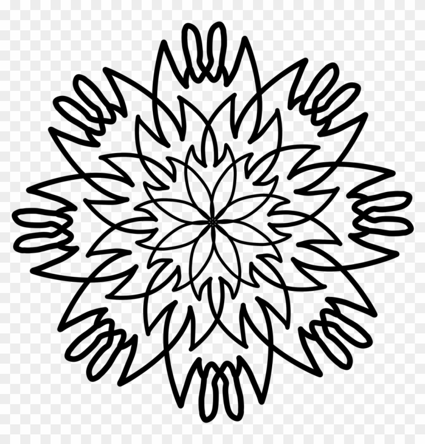 Flower Cute Pretty Design - Rangoli Design Coloring Pages #1607808