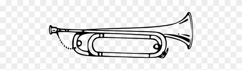 Bugle,horn,musical Instrument,brass Instrument,brass - Music Instruments Line Art #1607940