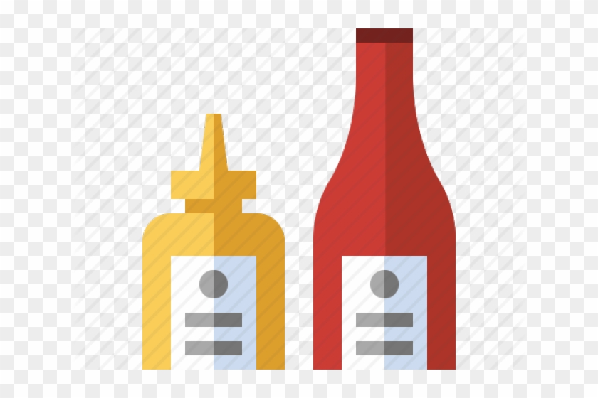 Grill Clipart Ketchup Mustard - Glass Bottle #1607945