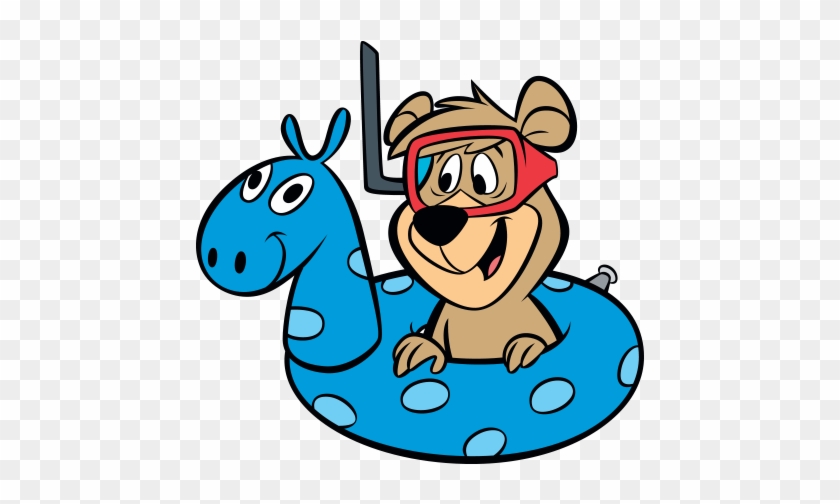 Booboo In Tube With Snorkel Mask - Yogi Bear At The Beach #1607953