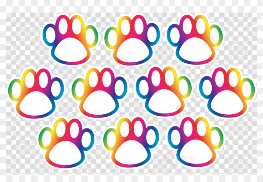 Teacher Created Resources Rainbow Paw Prints Mini Accents - Teacher Created Resources Accents #1607960