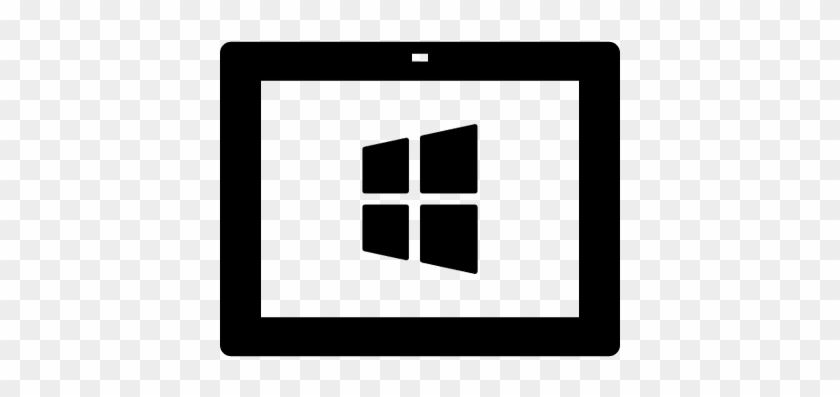 Microsoft Windows In Tablet Vector - Windows Black Icon Png #1608037