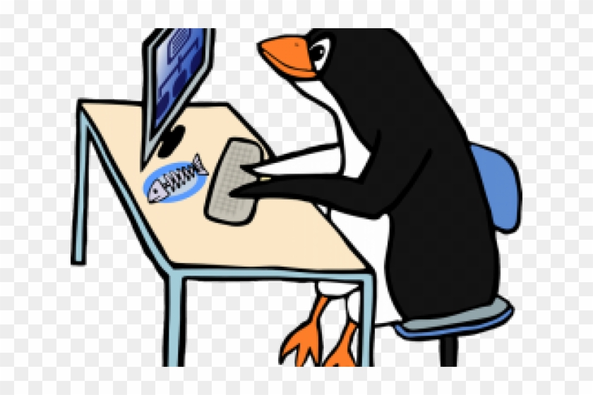 Blogging Clipart Computer Expert - Penguin Computer #1608140