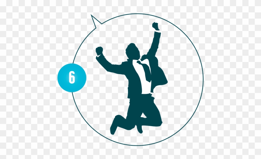 Image Library Business Man Silhouette At Getdrawings - Jumping Happy Stock Businessman #1608434