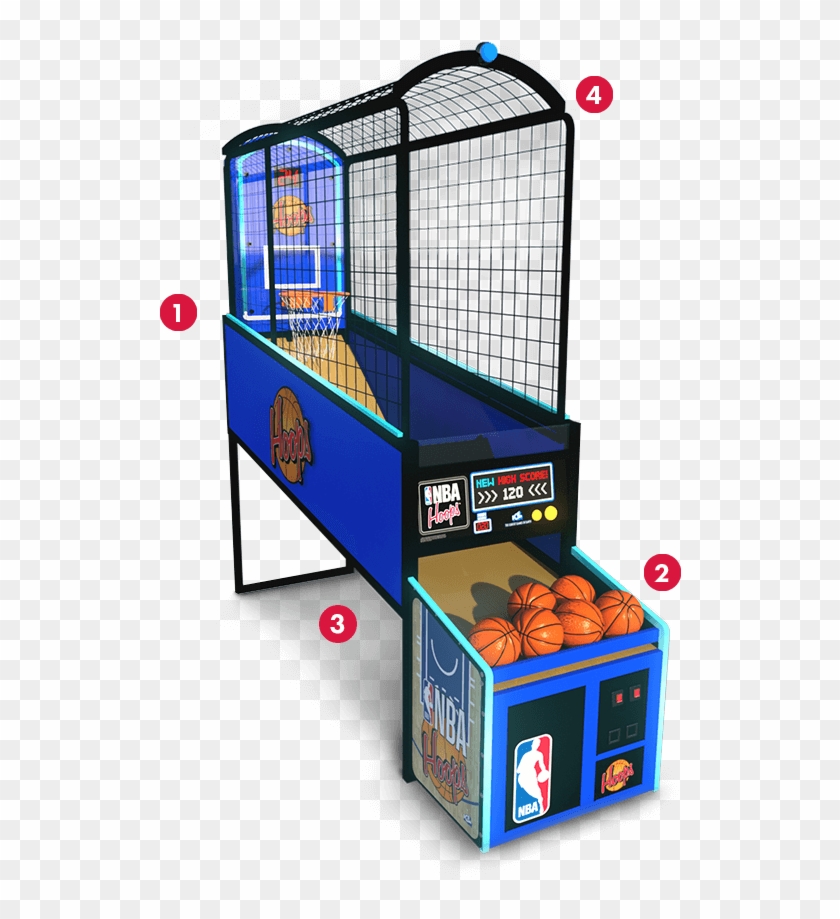 Nba Hoops Basketball Arcade Game Oem Parts, Service - Bayt Nba Hoops Ice #1608511