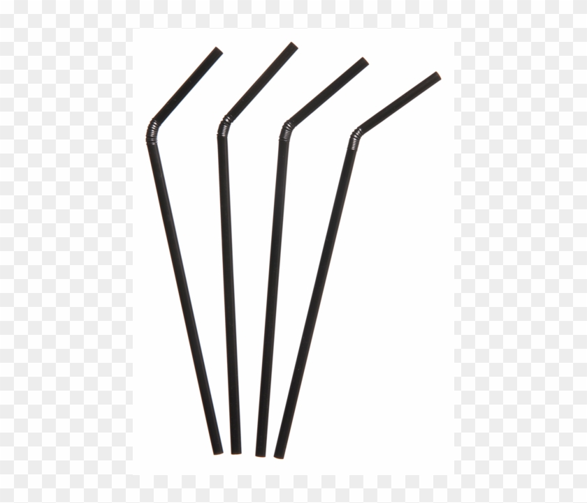 Drinking Straw, Bendy, Pp, 21cm, Black - Black Drinking Straws Png #1608664