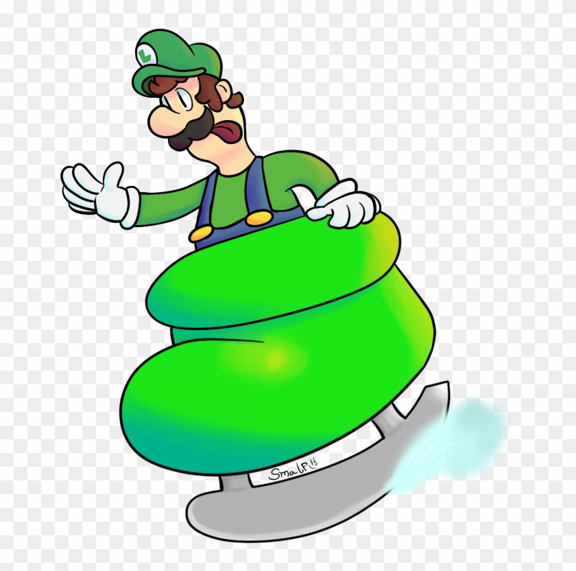 Ice Skate Luigi By Smalflp - Cartoon #1608667