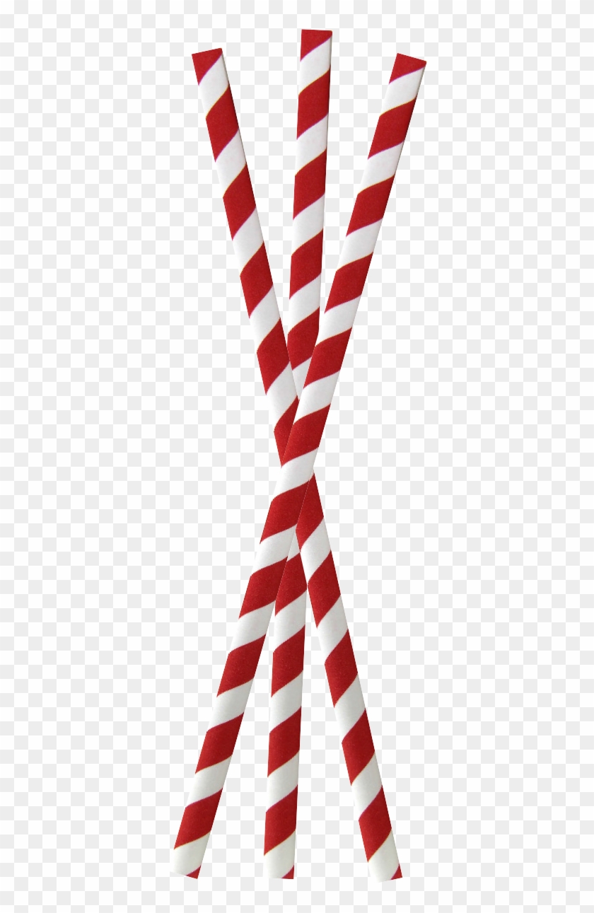 Red Striped Giant Smoothie Paper Straws Coated With - Flag #1608709