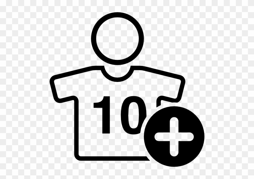 Football Player Wearing Jersey Number 10 With Plus - 10 Plus Sign #1608873