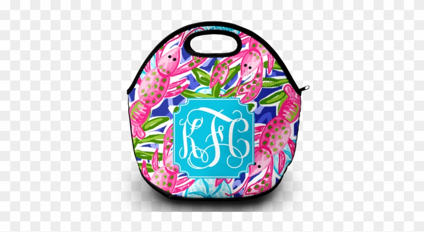 Monogrammed Lilly Pulitzer Inspired Lunch Tote - Bag #1608881