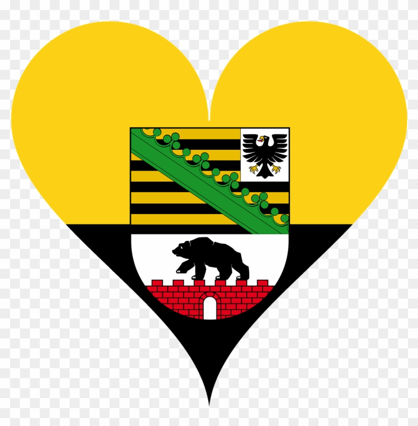 Heart Love Regions - Bandera De Sajonia Anhalt #1608911