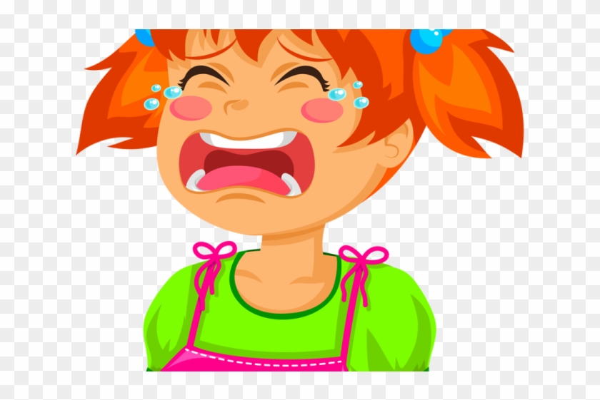 Tears Clipart Screaming - Crying Girl Clip Art #1608935